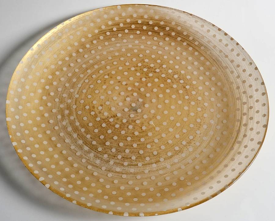 Gold Dot 13" Round Platter by Vietri-1