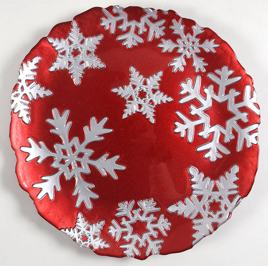 Snowflake 13" Round Platter by Vietri-1