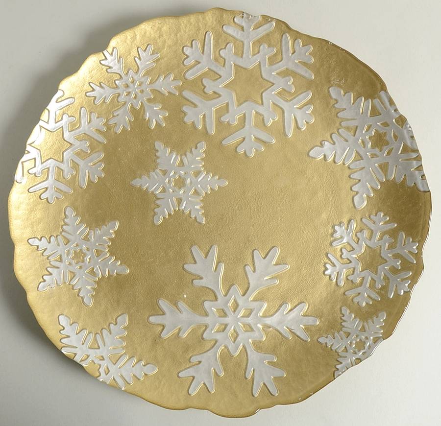 Snowflake 13" Round Platter by Vietri-1