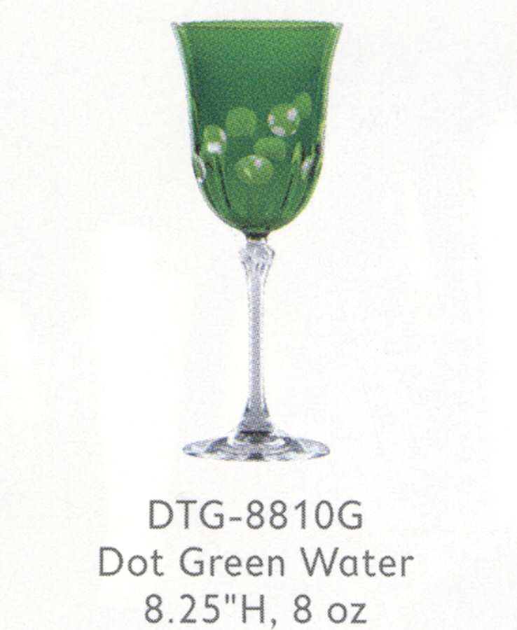 Dot Green Water Goblet by Vietri-1