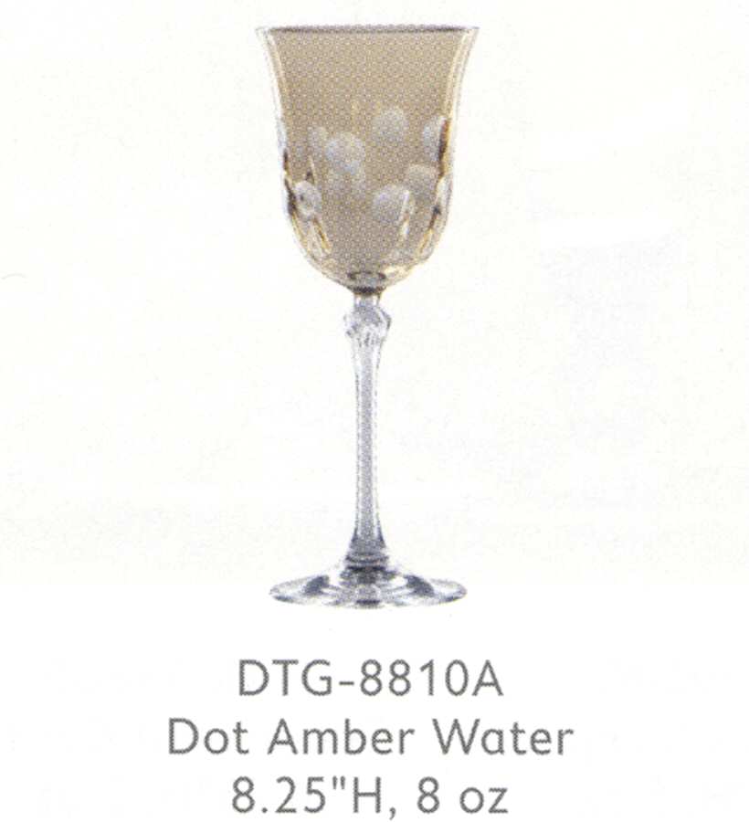 Dot Amber Water Goblet by Vietri-1