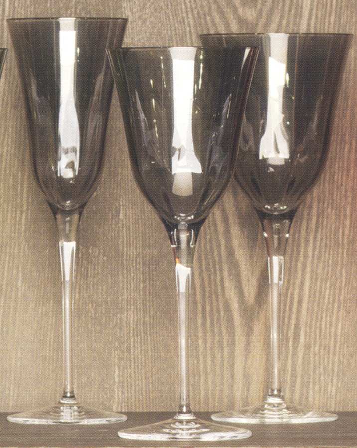 Optical Smoke Water Goblet by Vietri-1