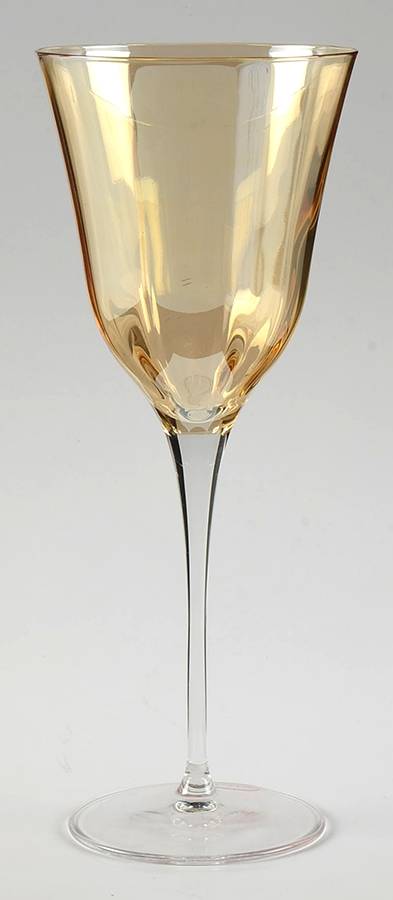Optical Amber Water Goblet by Vietri-1