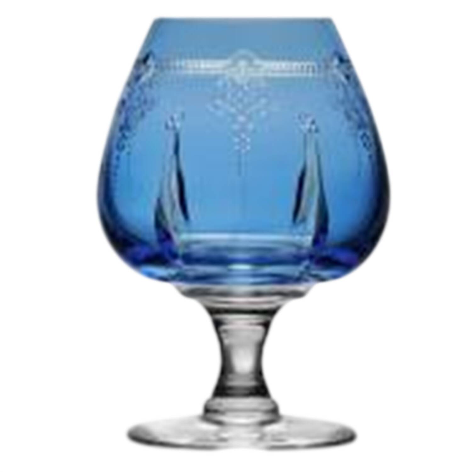 Lisbon Sky Blue Brandy Glass by Varga-1