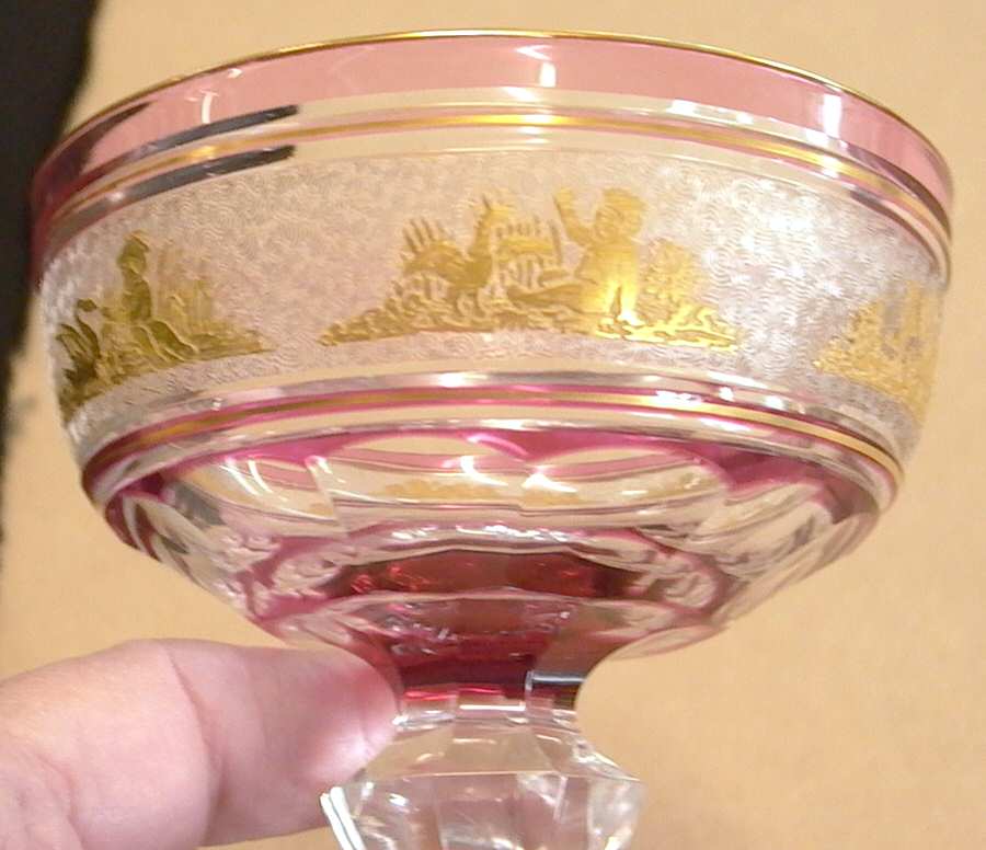 Beaudoin Rose Champagne/Tall Sherbet by Val St Lambert-1