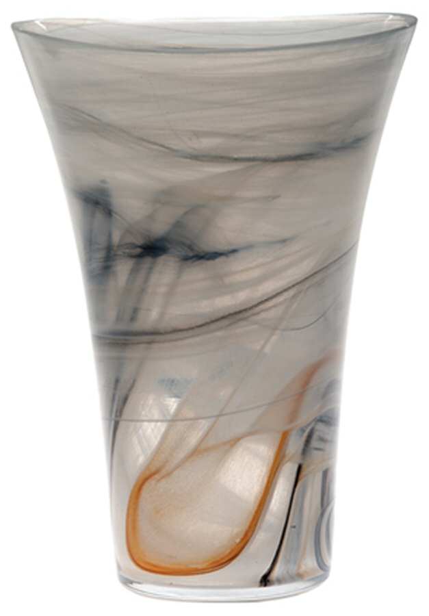 Alabaster Glass (Taupe) 12" Flower Vase by Vietri-1