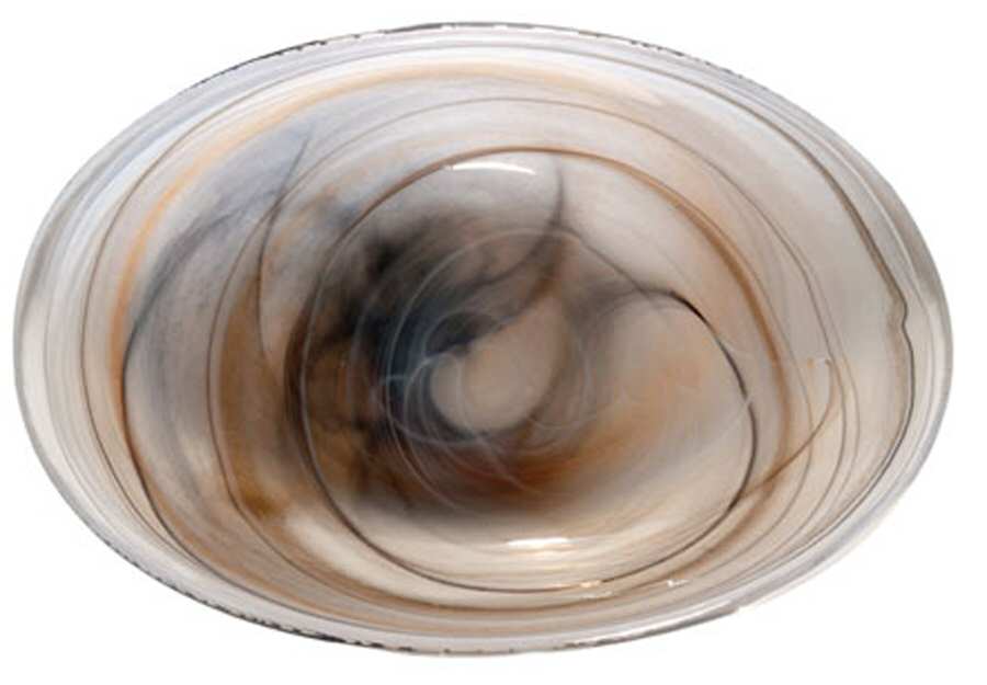 Alabaster Glass (Taupe) 12" Oval Bowl by Vietri-1