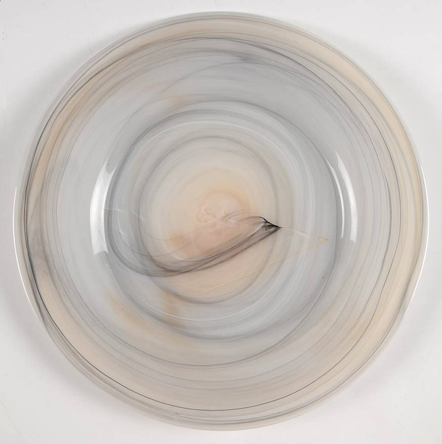 Alabaster Glass (Taupe) Service Plate by Vietri-1