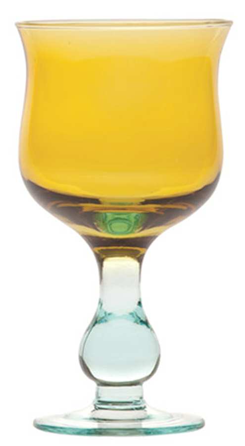 Recycled Prism Glass Amber Wine by Vietri-1