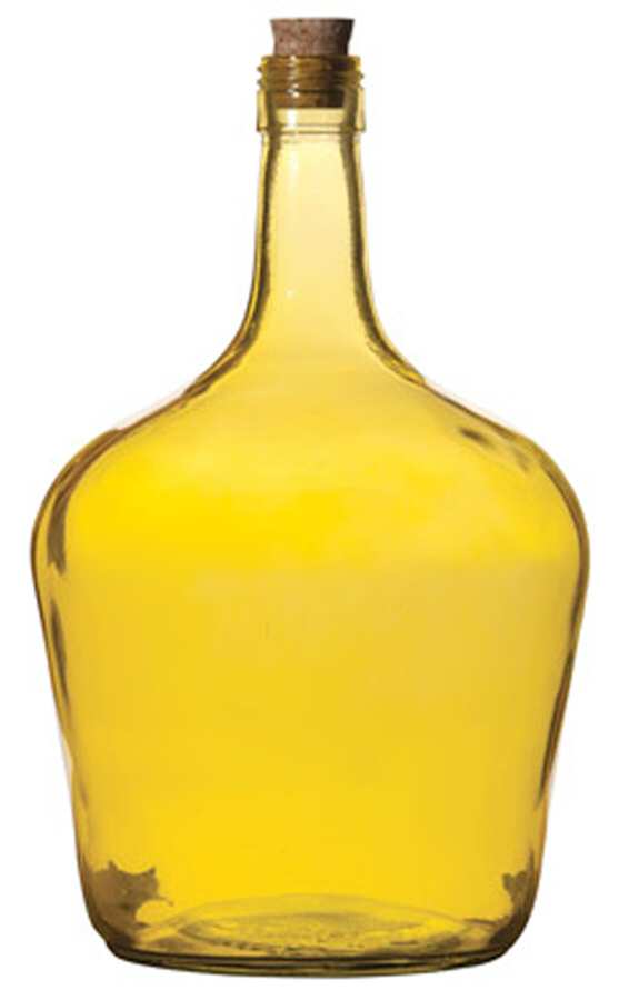 Recycled Prism Glass 6" Bottle & Cork Stopper by Vietri-1