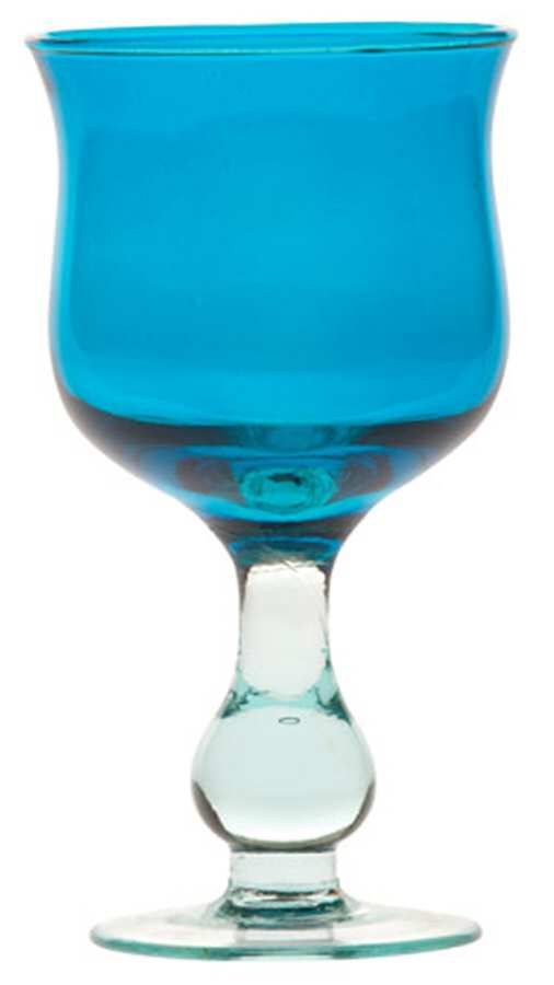 Recycled Prism Glass Turquoise Wine by Vietri-1