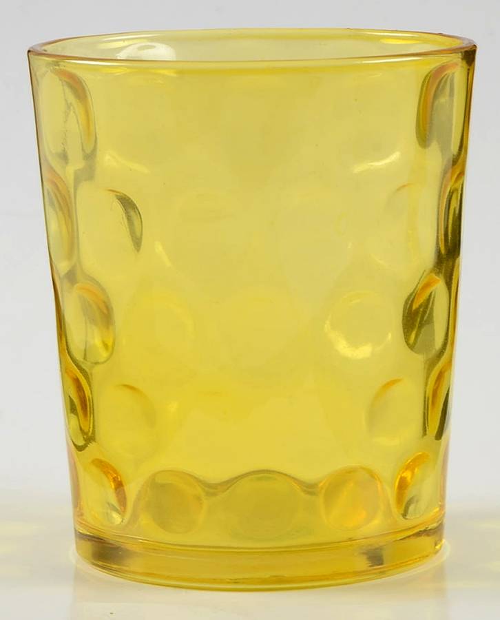 Recycled Prism Glass Amber Double Old Fashioned by Vietri-1