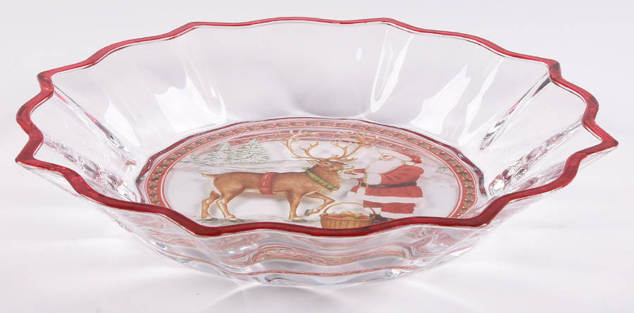 Christmas Glass Accessories 9" Scalloped Bowl by Villeroy & Boch-1