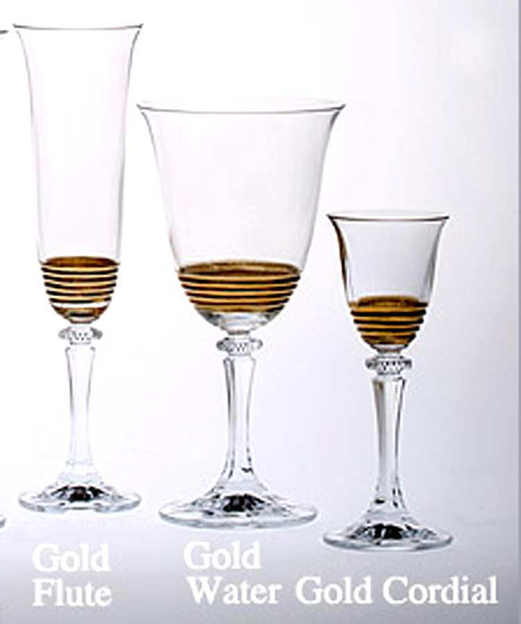 Eternity Gold Water Goblet by Vietri-1