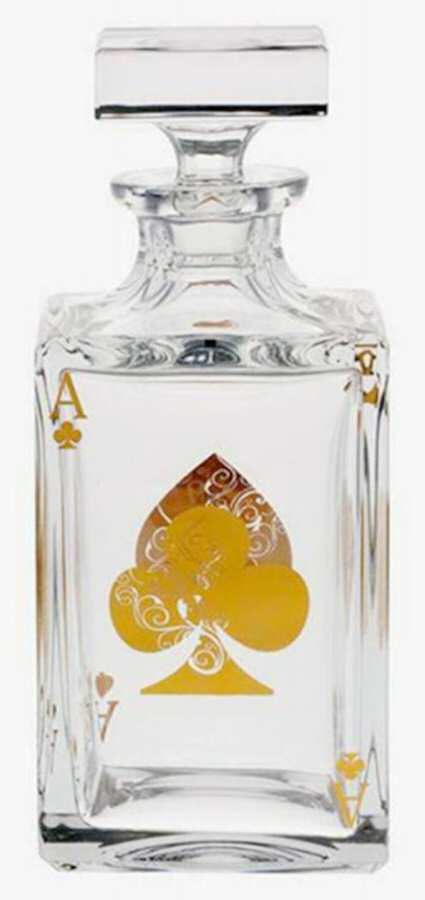 Poker Whiskey Decanter & Stopper by Vista Alegre-1