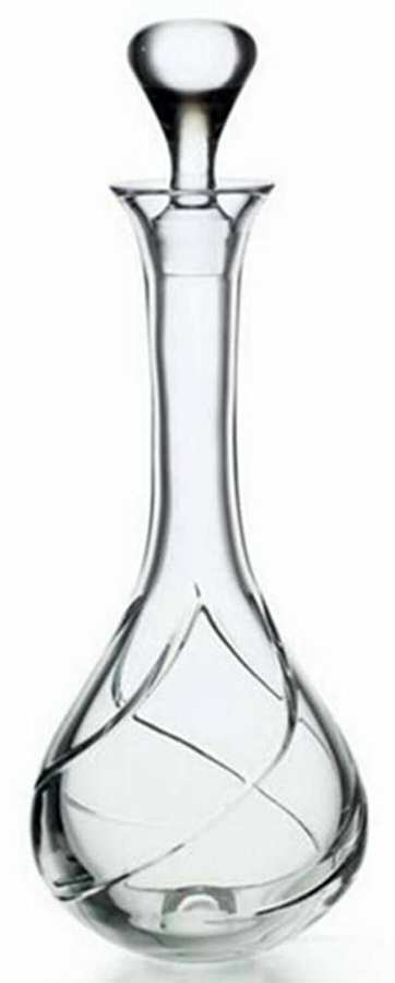 Barski Glass Wine Decanter With Stopper - 48 Oz Crystal Carafe With Gold Striped Design, Made In Europe - View #8