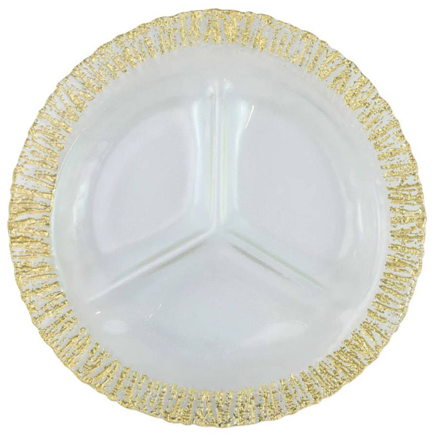 Rufolo Gold 13" Rectangular 3 Part Relish by Vietri-1