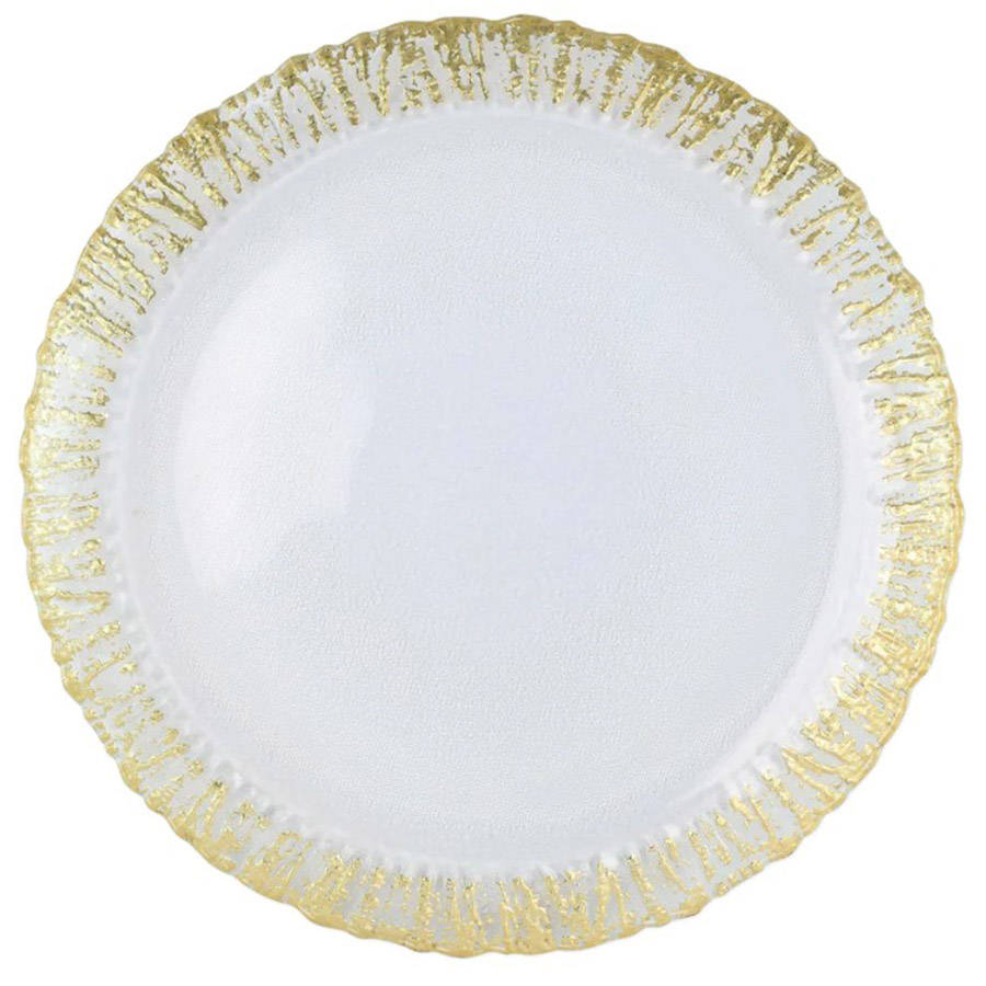 Rufolo Gold 13" Round Platter by Vietri-1