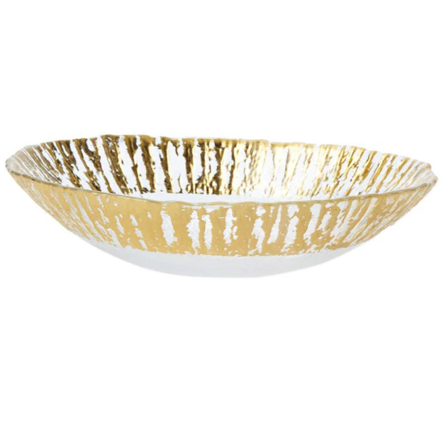 Rufolo Gold 11" Oval Bowl by Vietri-1