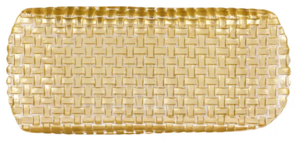 Rufolo Gold 15" Rectangular Tray by Vietri-1