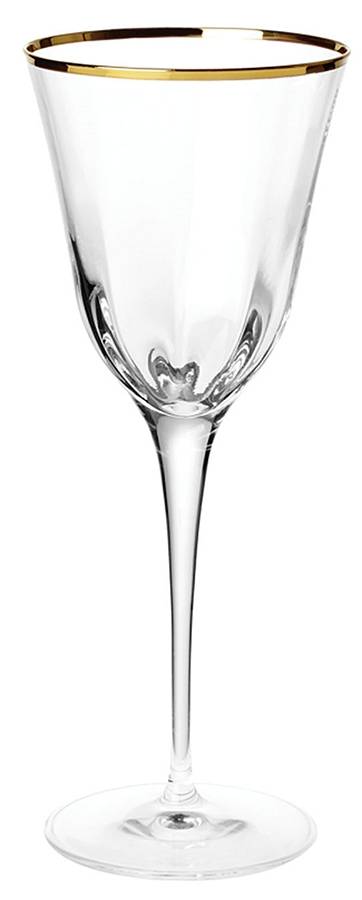 Optical Gold Water Goblet by Vietri-1