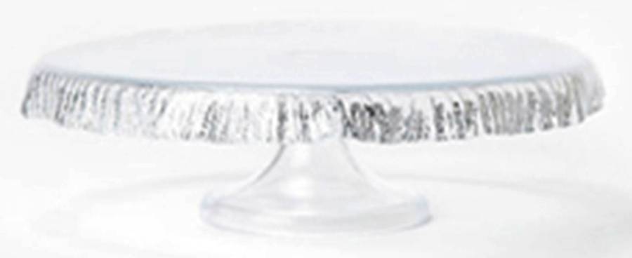Rufolo Platinum 12" Diameter Cake Stand/Pedestal by Vietri-1