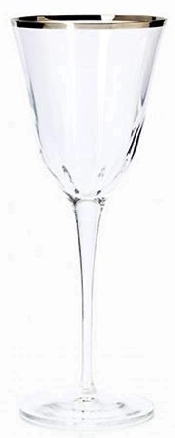 Optical Platinum Wine Glass by Vietri-1