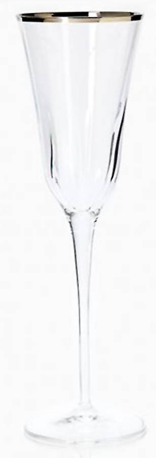 Optical Platinum Fluted Champagne by Vietri-1
