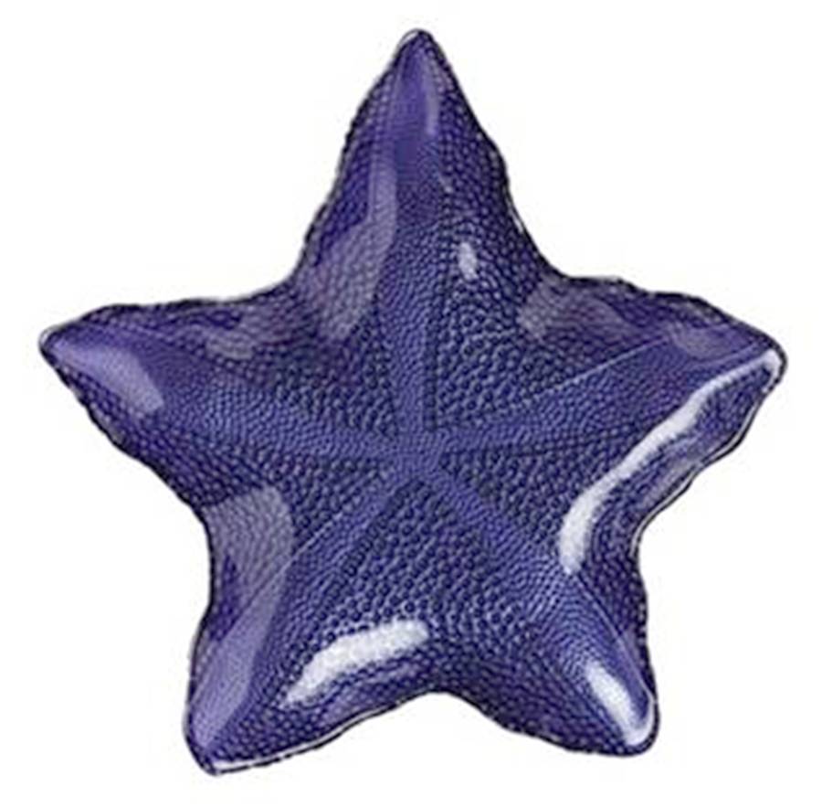 Sea Glass 10" Purple Starfish Shape Dish by Vietri-1