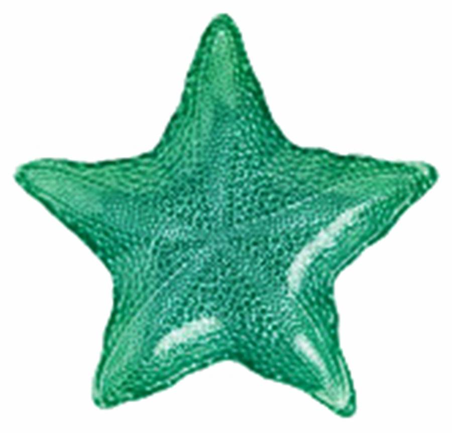 Sea Glass 7" Teal Starfish Shape Dish by Vietri-1