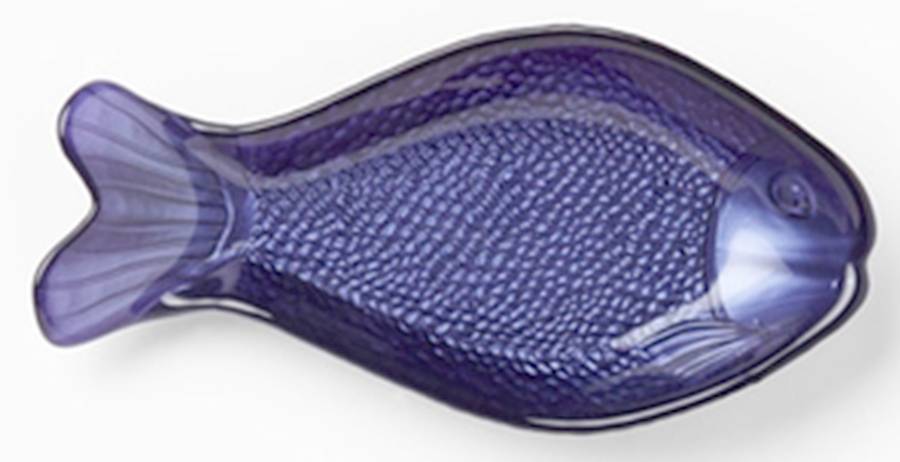 Sea Glass 10" Purple Fish Shape Dish by Vietri-1