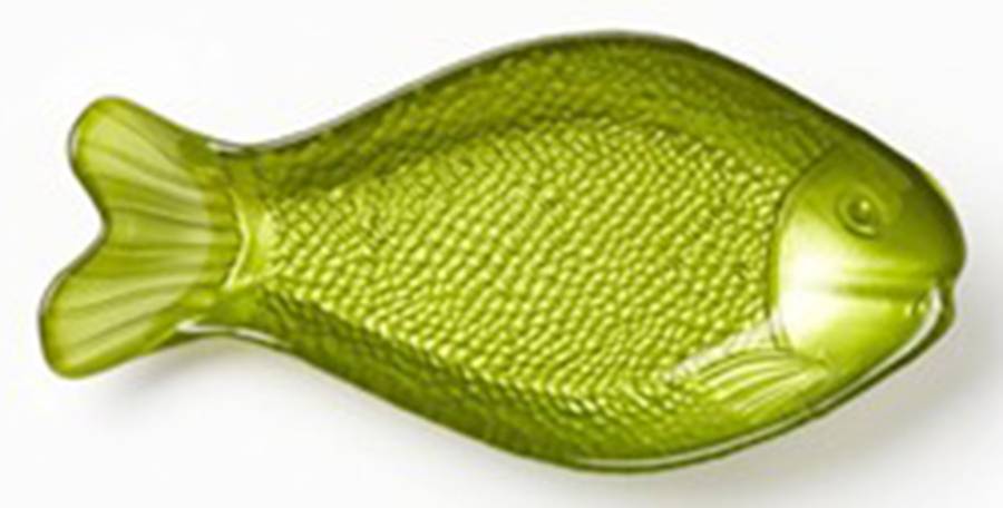 Sea Glass 10" Lime Fish Shape Dish by Vietri-1