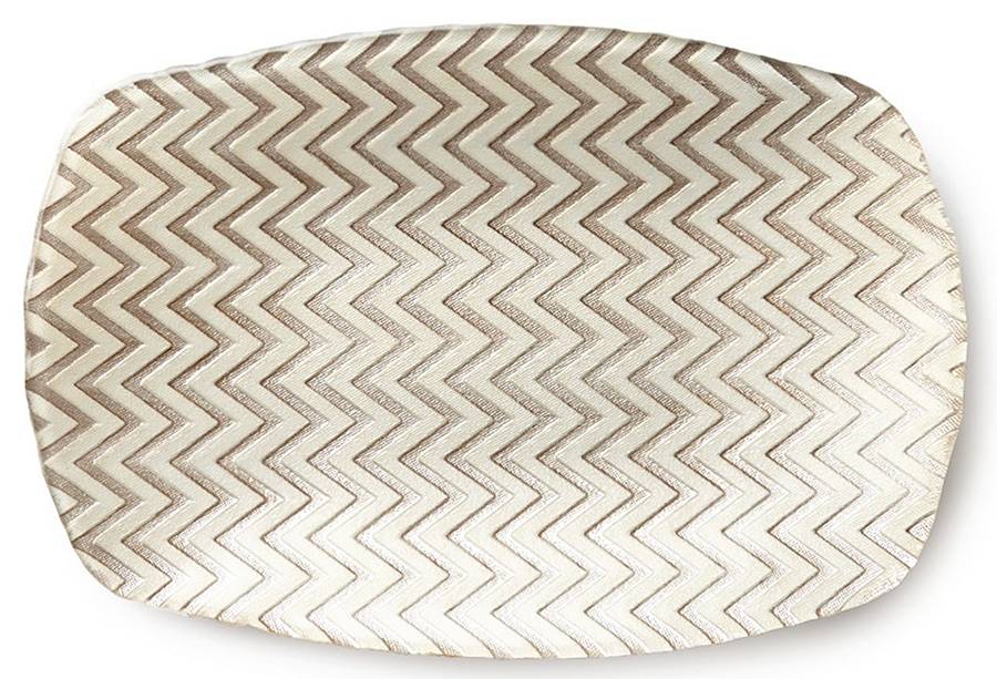 Chevron 14" Rectangular Platter by Vietri-1