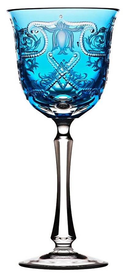 Heritage Sky Blue Water Goblet by Varga-1