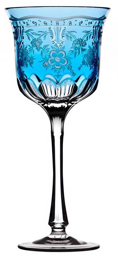 Royal Antoinette Sky Blue Water Goblet by Varga-1