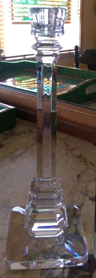 Louvre 9" Single Light Candlestick by Val St Lambert-1