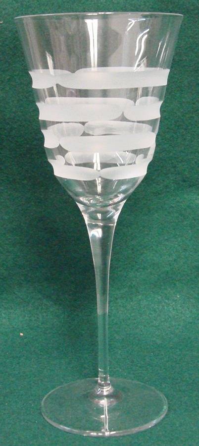 Optical Swirl Water Goblet by Vietri-1