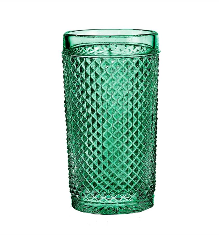 Bicos Green Highball Glass by Vista Alegre-1