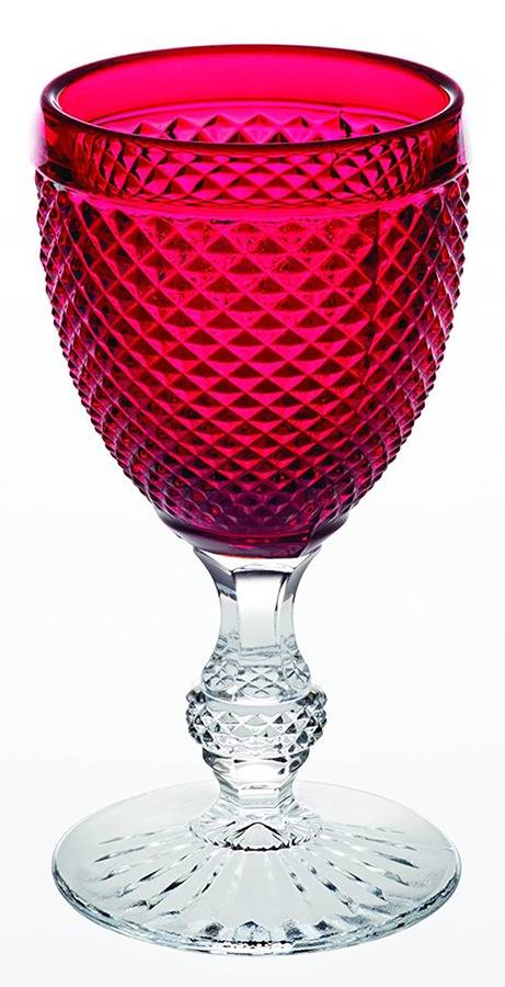 Bicos Bicolor Red Water Goblet by Vista Alegre-1