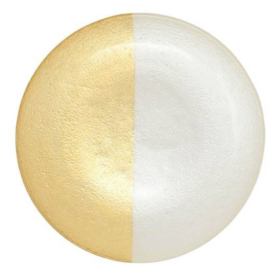 Two-Tone White and Gold Salad Plate by Vietri-1