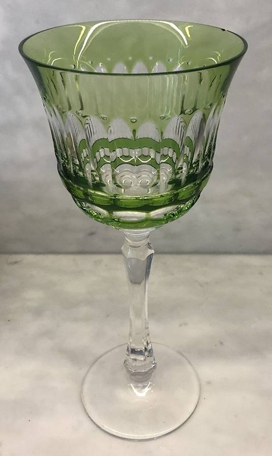 Monte Carlo Yellow Green Water Goblet by Varga-1