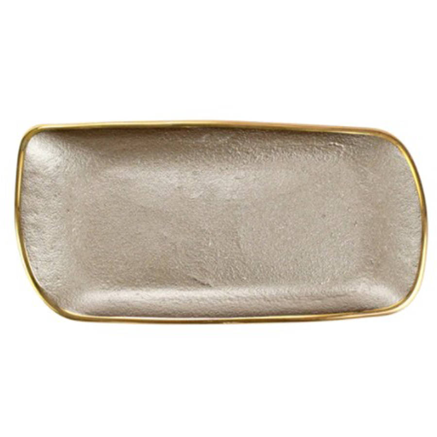 Metallic Glass 11" Rectangular Tray by Vietri-1