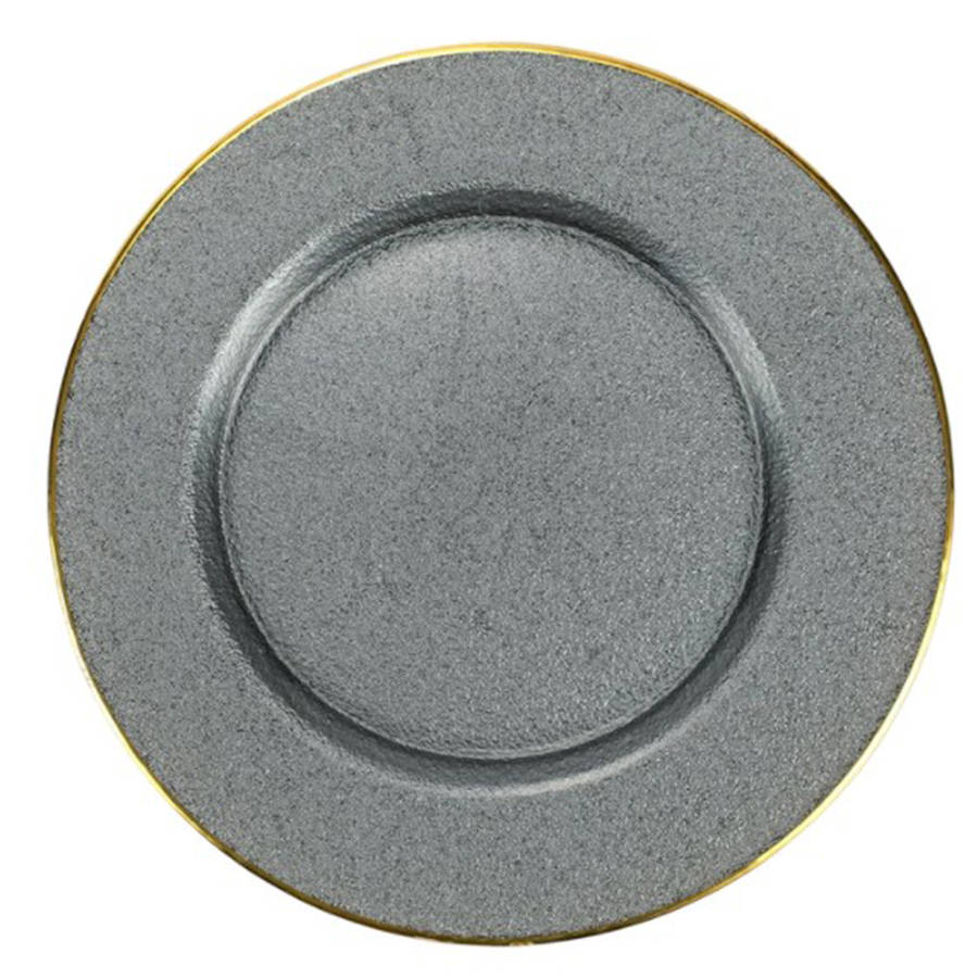 Metallic Glass Service Plate by Vietri-1