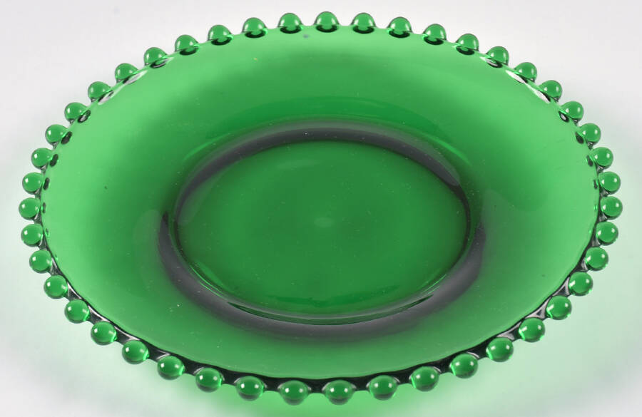 Candlewick Green (Evergreen) Salad Plate by Viking-1