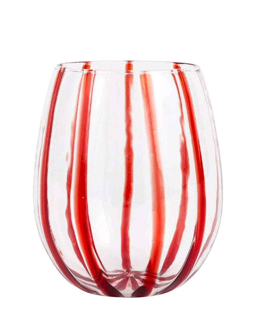 Nuovo Stripe Stemless Wine by Vietri-1