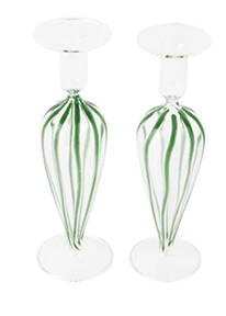 Nuovo Stripe 9" Single Light Candlestick - Set of 2 by Vietri-1