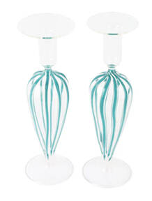 Nuovo Stripe 9" Single Light Candlestick - Set of 2 by Vietri-1