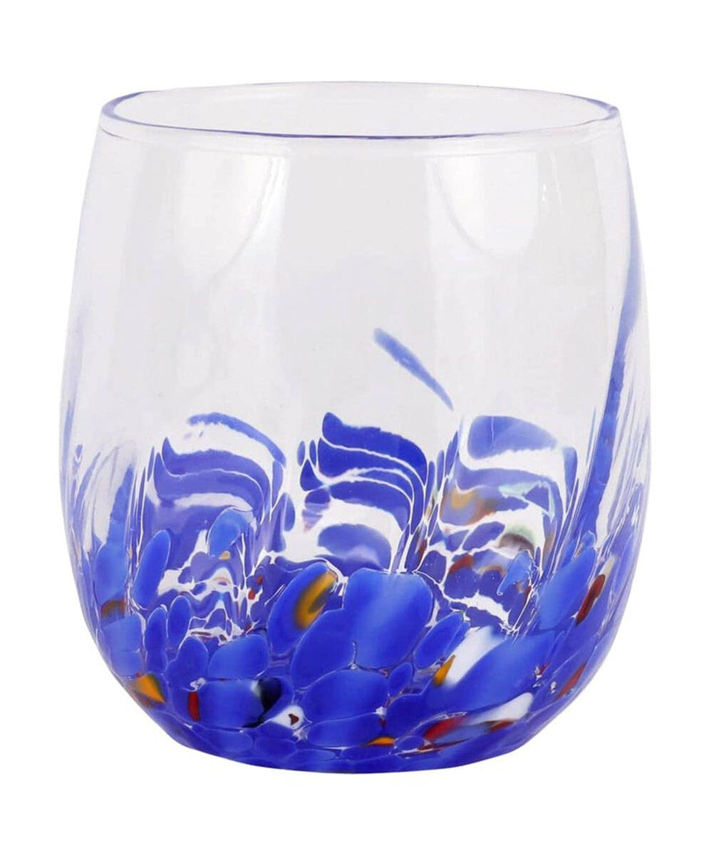 Chiara Blue Flat Tumbler by Vietri-1