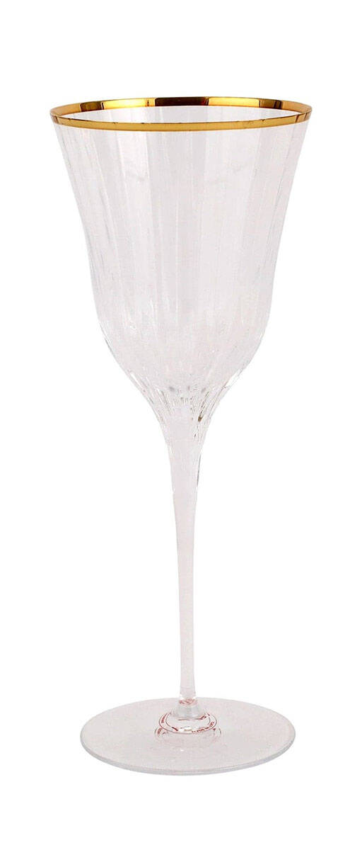 Natalia Gold Wine Glass by Vietri-1