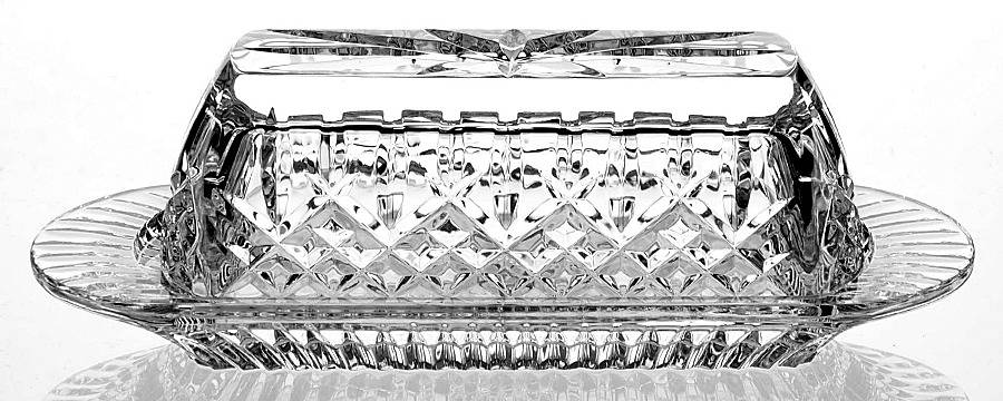 Araglin Covered 1/4 Pound Butter by Waterford Crystal-1